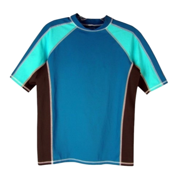 LANDS' END Rashguard Coverup Short Sleeve Unisex Watersports Surf Top XL - Picture 1 of 9